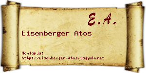 Eisenberger Atos névjegykártya